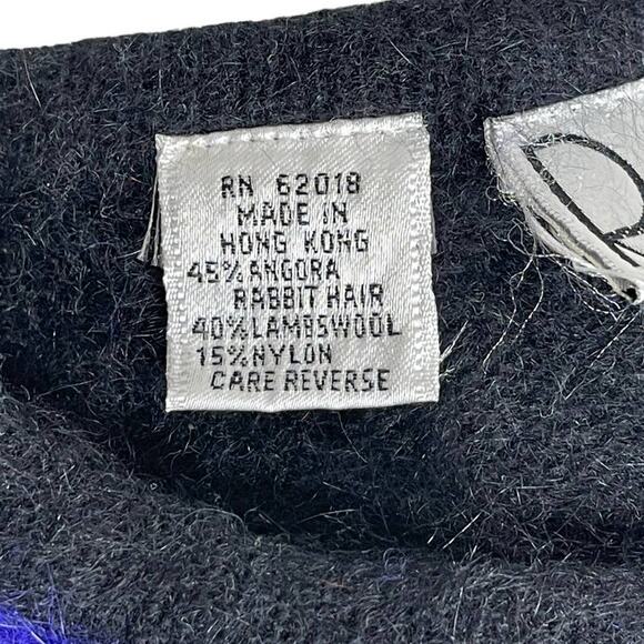 Vintage Rafaella Women's Angora and Lambswool Blend Abstract Sweater Size Medium - Picture 7 of 8